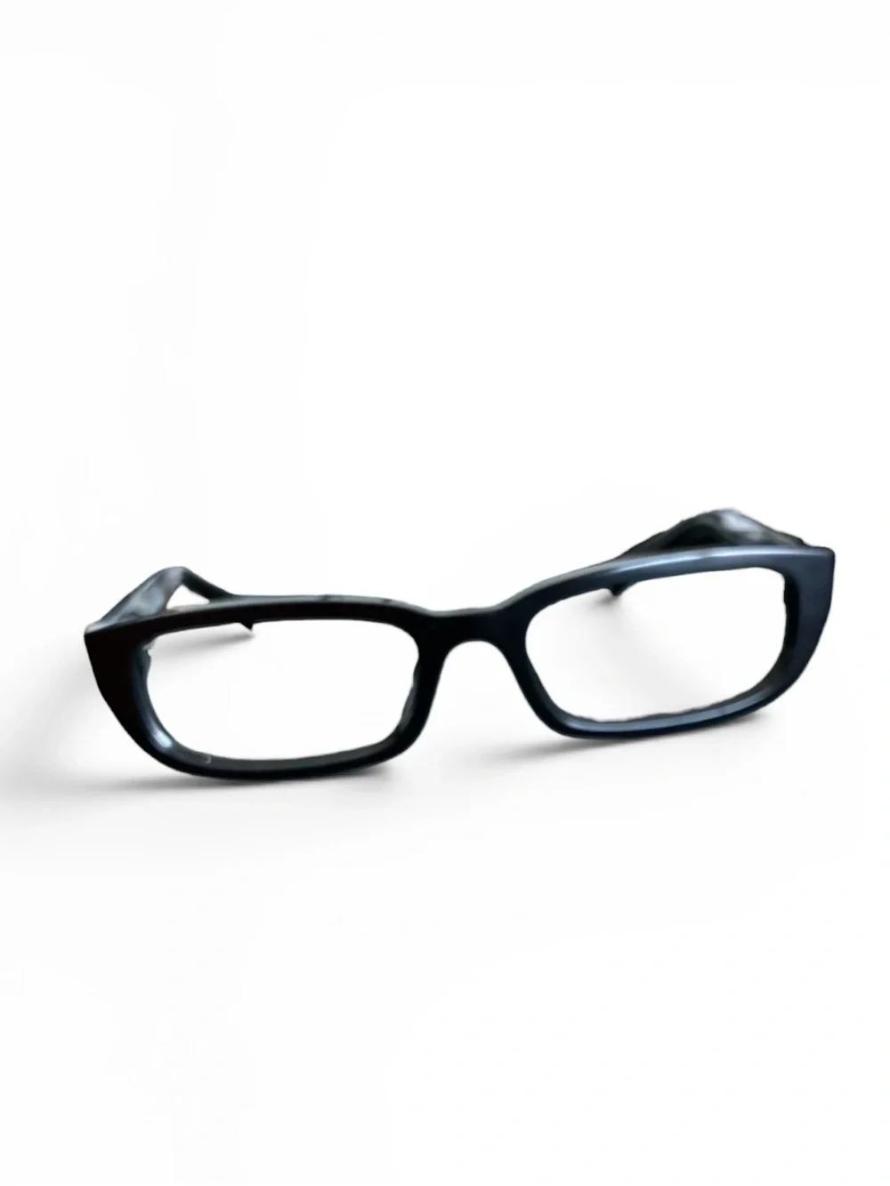 Prada Glossy Black Rectangular Women's Glasses
